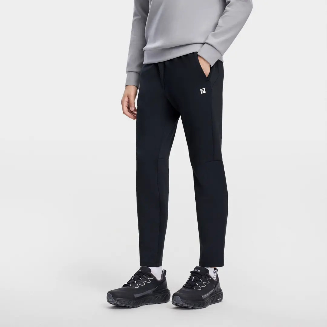 FILA斐乐男士冬季厚款保暖舒适运动休闲宽松针织长裤A61M441606A