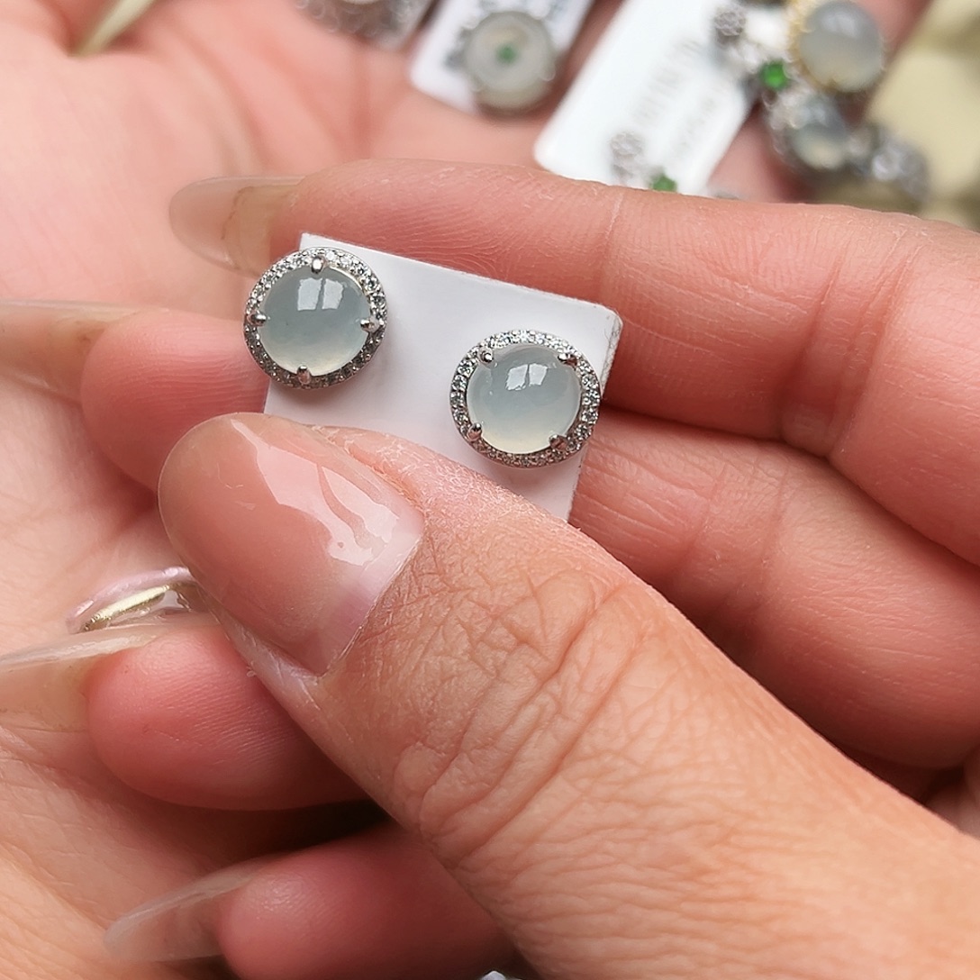 翡翠银S925镶嵌戒圈