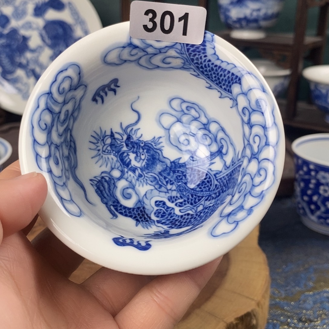 瓷片景德镇手绘青花茶器301