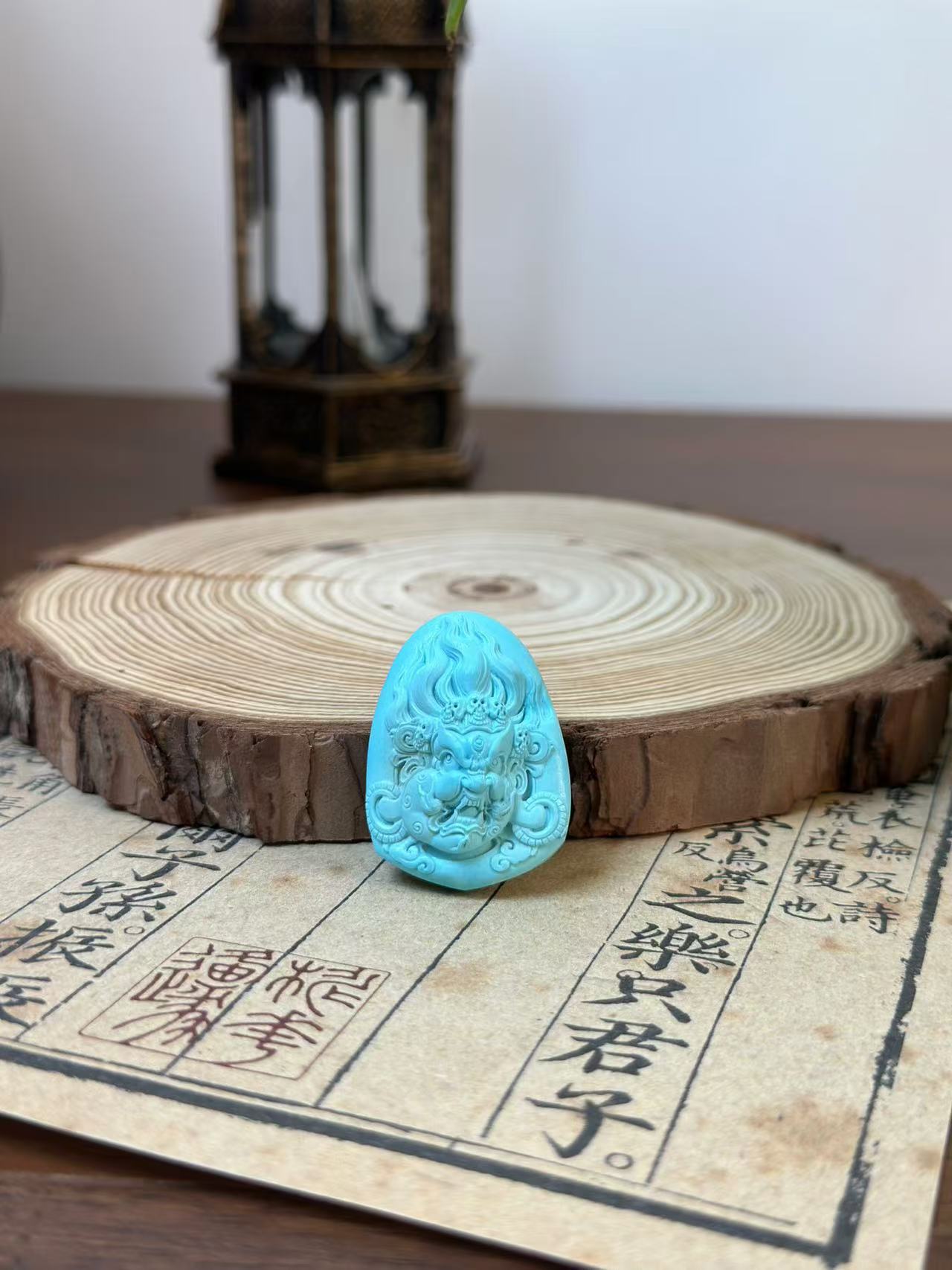 大黑天-花锦绿松石