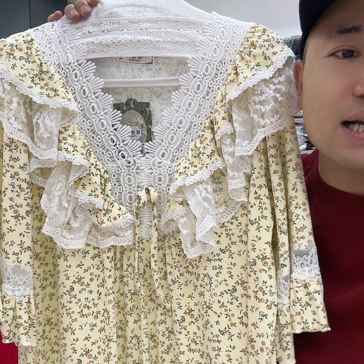 三醋酯纤维宫廷风睡裙