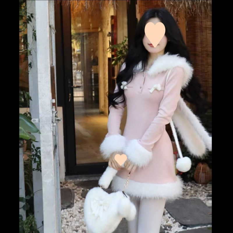 【小兔乖乖】纯色纯欲风蕾丝系带短款网纱性感睡裙女士