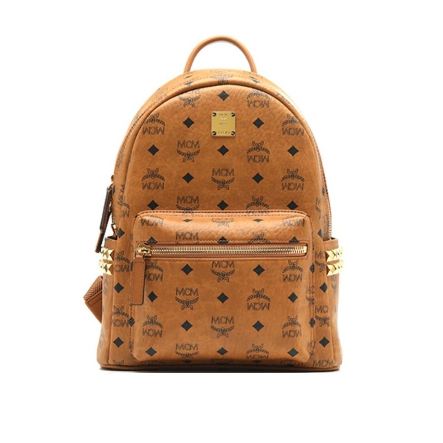 95新 MCM 双肩包小号干邑色/通用链接