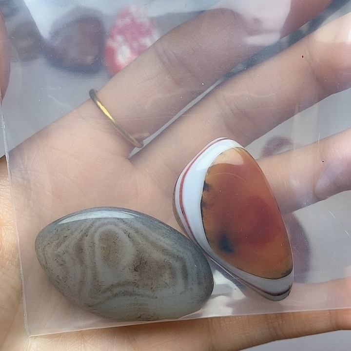 未镶嵌吊坠(不含链)玛瑙/玉髓心**镜