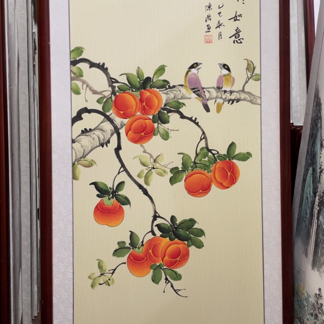 国画带框尺寸63*123厘米