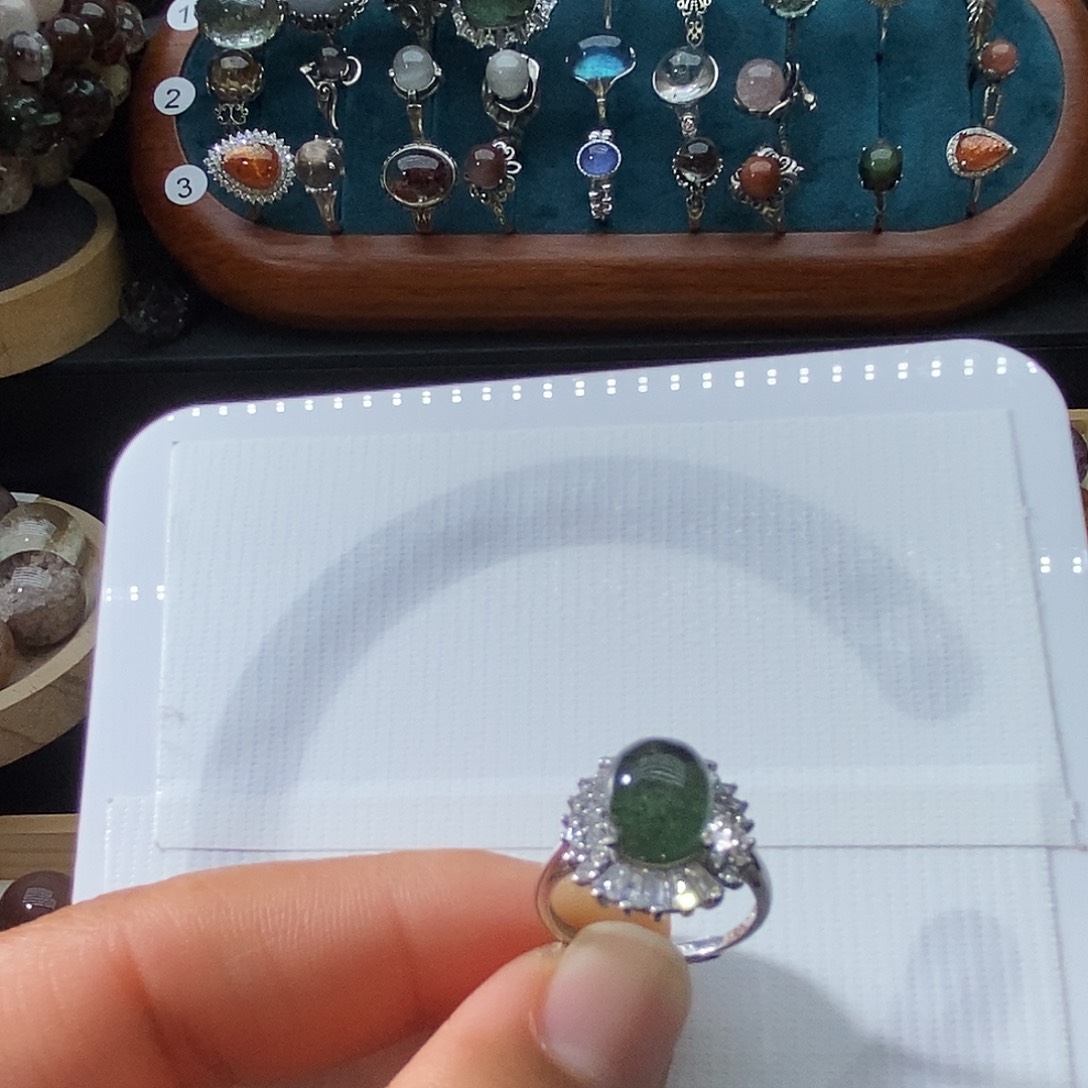 水晶戒指银S925镶嵌定制