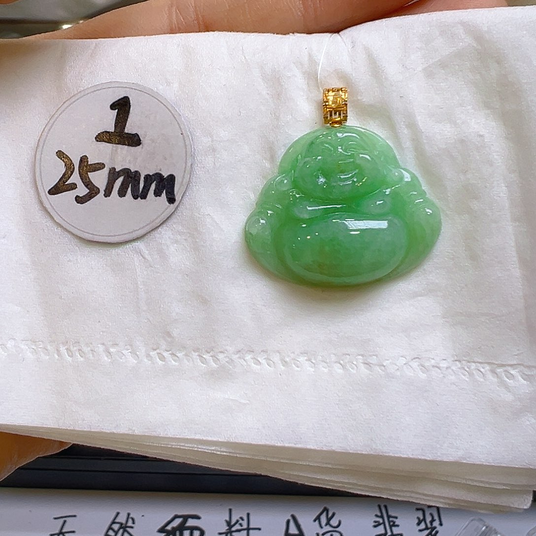 翡翠颈饰18K金镶嵌翡翠