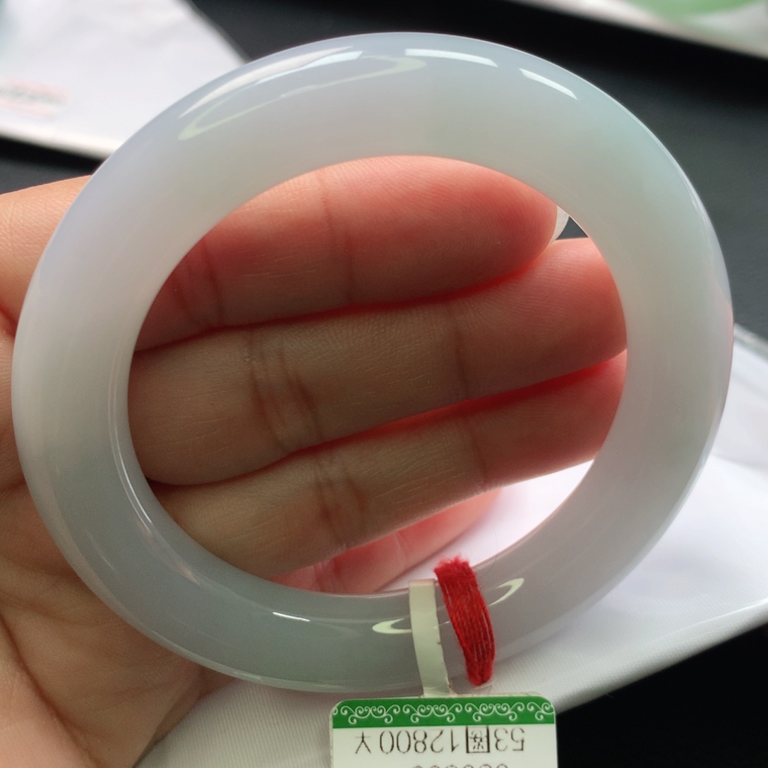 翡翠手镯未镶嵌缅甸53.54