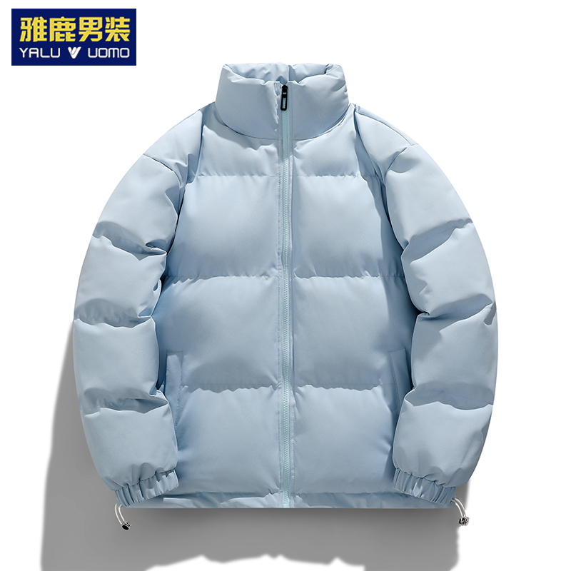 雅鹿男士冬季保暖棉服棉袄加厚山系刺绣保暖棉衣百搭运动情侣立领