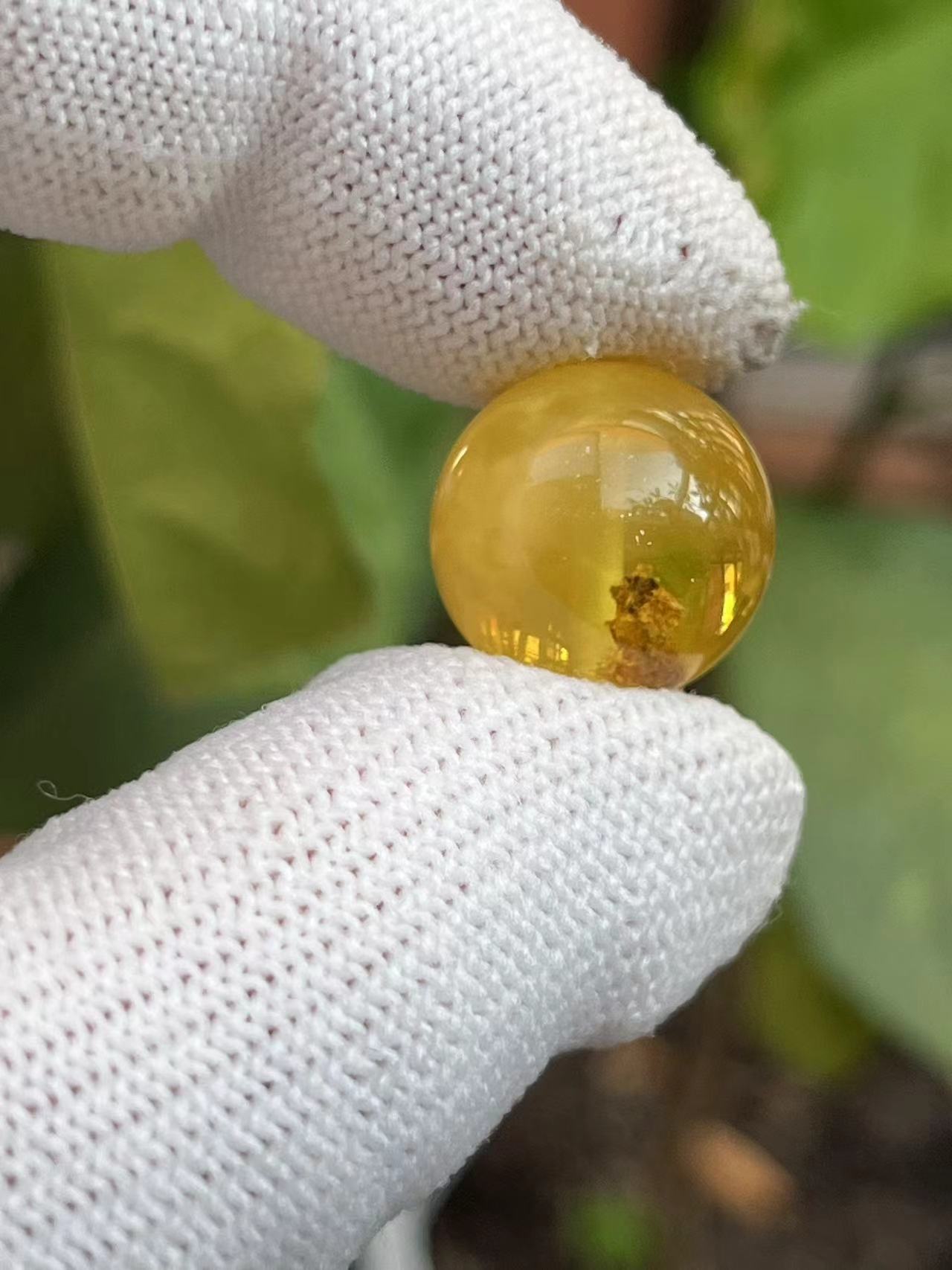 3506天然蜜蜡琥珀圆珠15.3mm