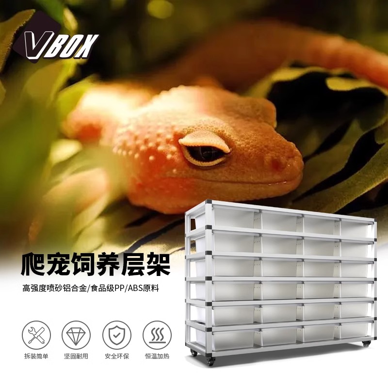 VBOX铝合金爬柜A4L豹纹肥尾睫角巨人守宫R属爬宠物饲养玉米蛇架