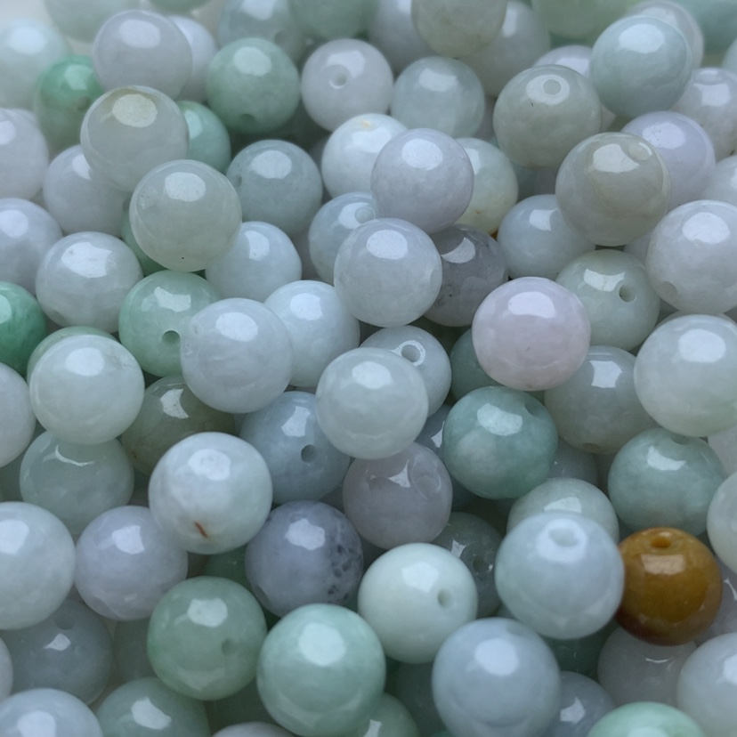 【闪购商品】翡翠手链未镶嵌卡7.8绿白26颗