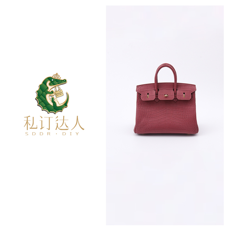 私订达人2025新款雅丹女士真皮百搭时尚尼罗鳄鱼皮手拎女包