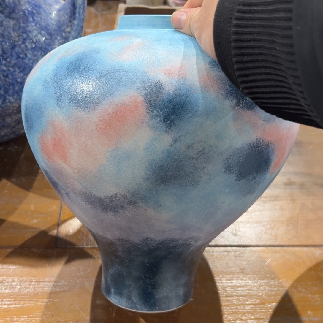 摆件陶瓷花瓶高31口8瑕疵