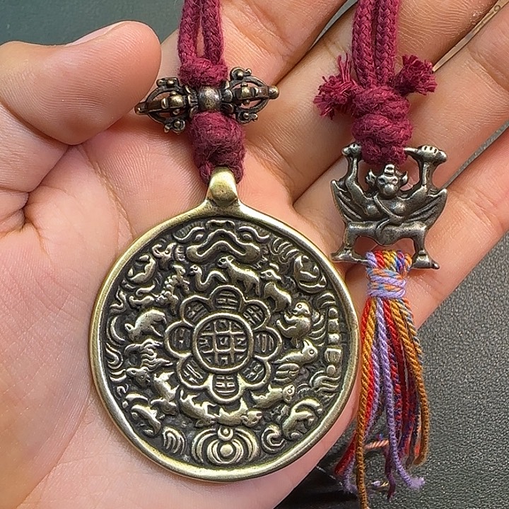 登***峰铜铁合金类藏传工艺品九宫八卦