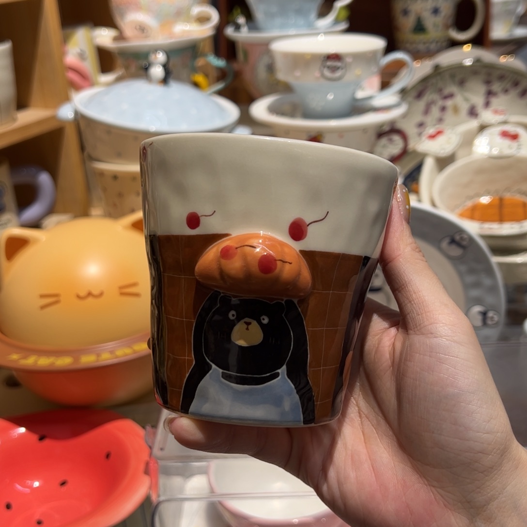 手作牛角包手握杯