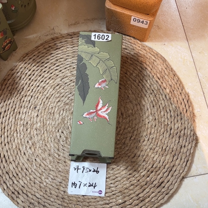 花盆紫砂  超精品果绿金玉满堂签筒1602