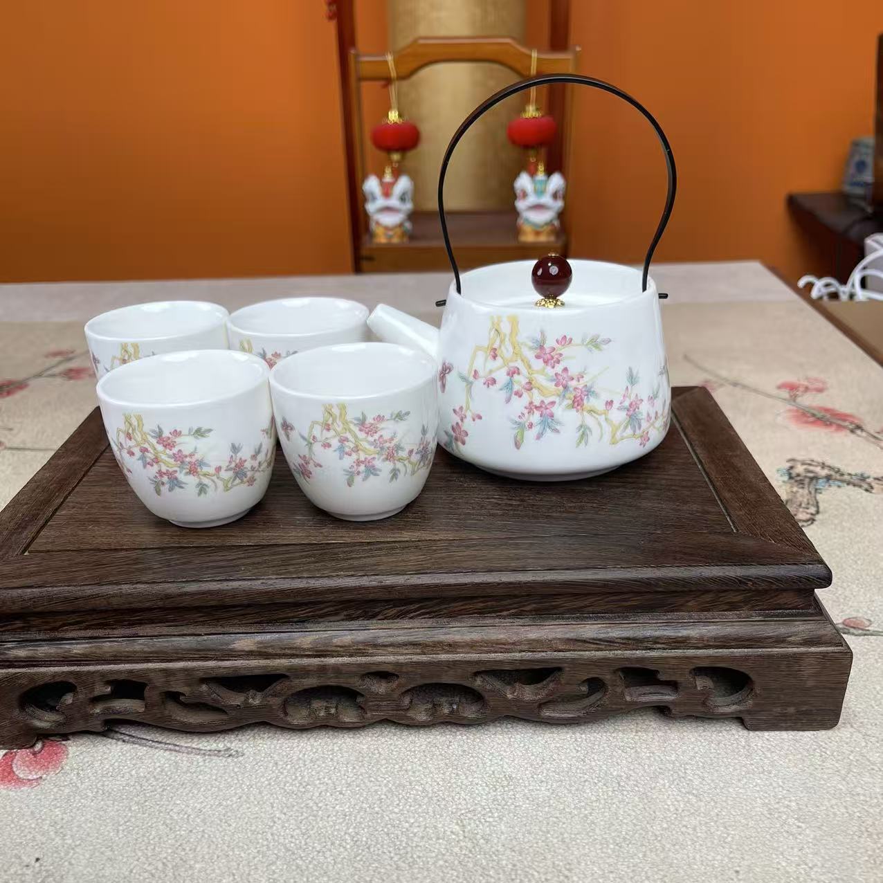 蝶恋花提梁壶一壶四杯ZH4337伍