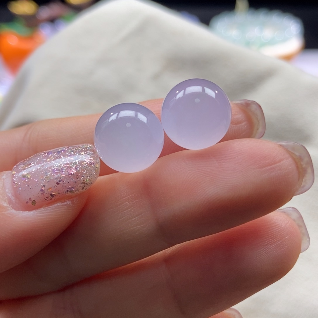 翡翠散珠冰红粉圆珠12.5mm多样性发其一