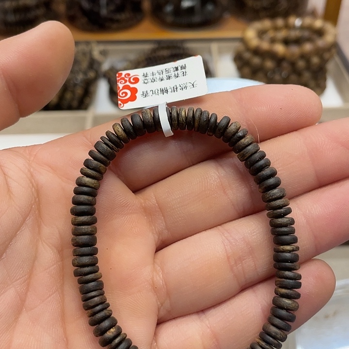 沉香手串奇楠佛珠单圈沉水级6毫米花香