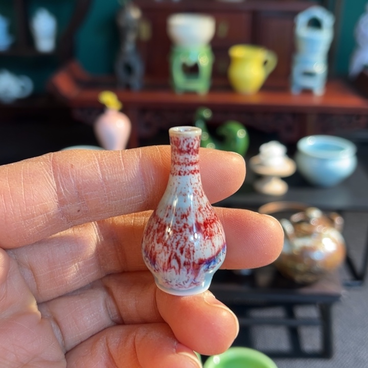 摆件微陶老王迷你花瓶
