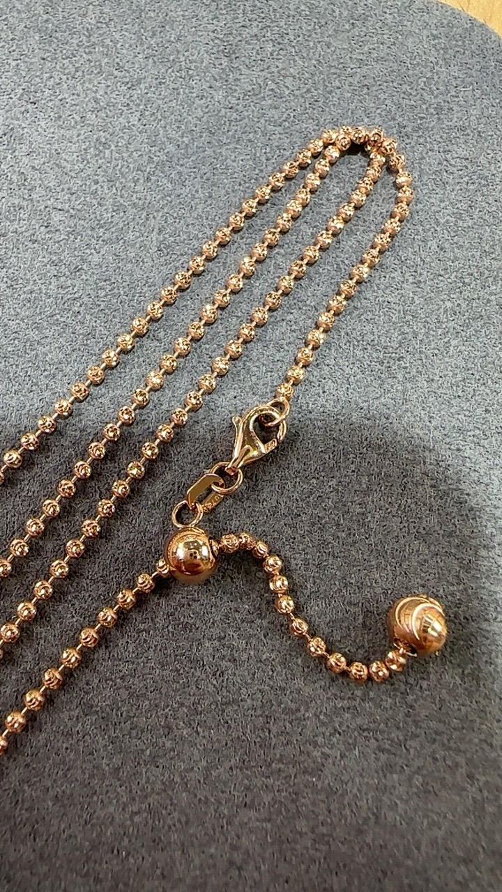 18K金珠珠链（精工）百搭钻石链可调节气质轻奢多样性发其一抽拉