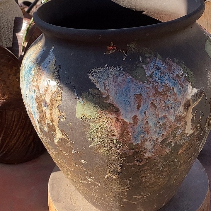 花盆紫砂口21.5高度30瑕疵