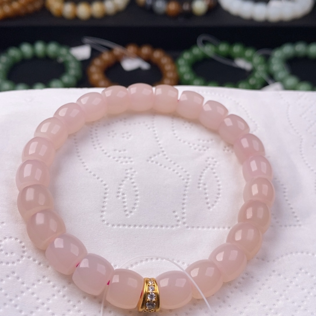 和田玉手串未镶嵌穆*