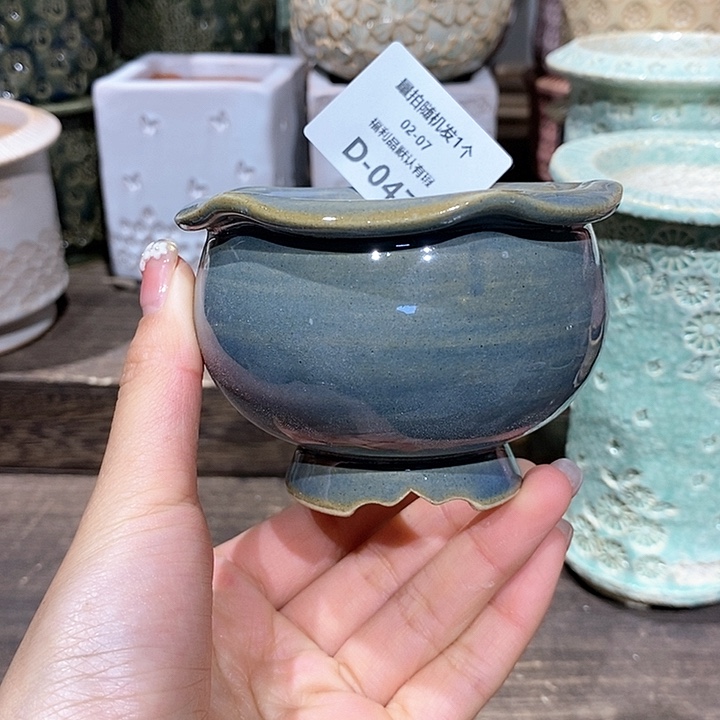 七里烧花盆2-7-047口径6