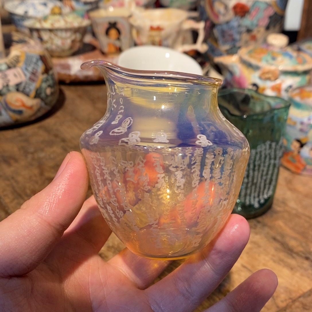 子牙老师 手作刻绘心经公道杯000