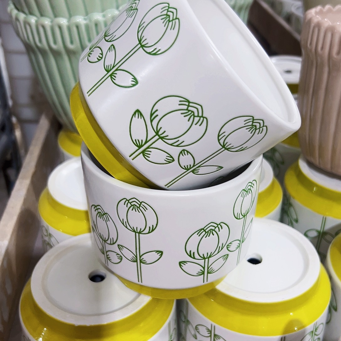 有孔外贸尾单陶瓷花盆凑单10米包邮