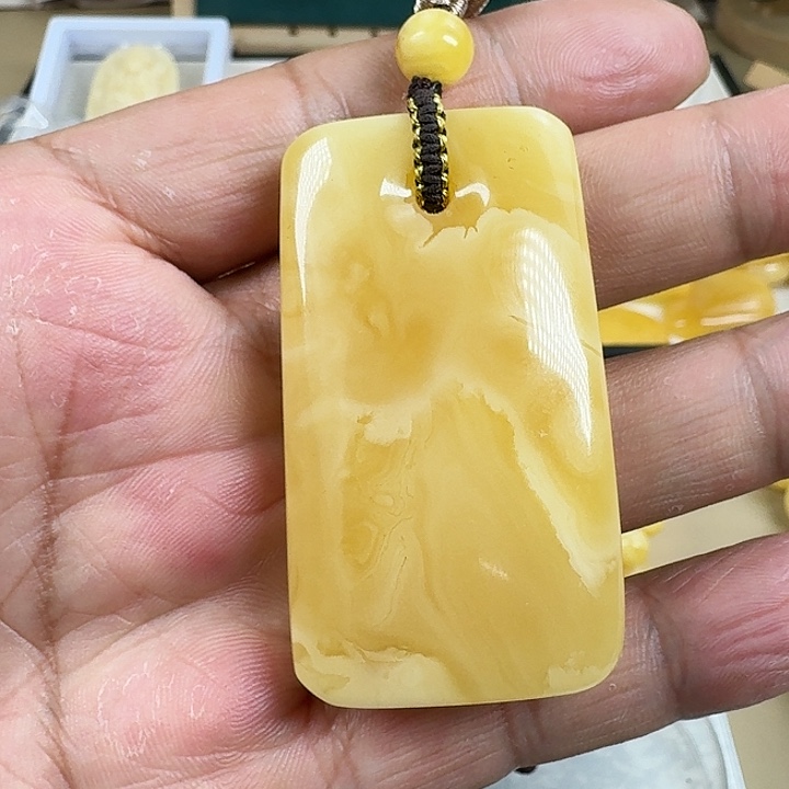 蜜蜡珠宝奇石未镶嵌平安无事牌