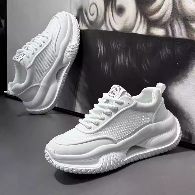 青春潮流厚底潮鞋网面鞋透气夏季网面男士舒适休闲网鞋时尚百搭