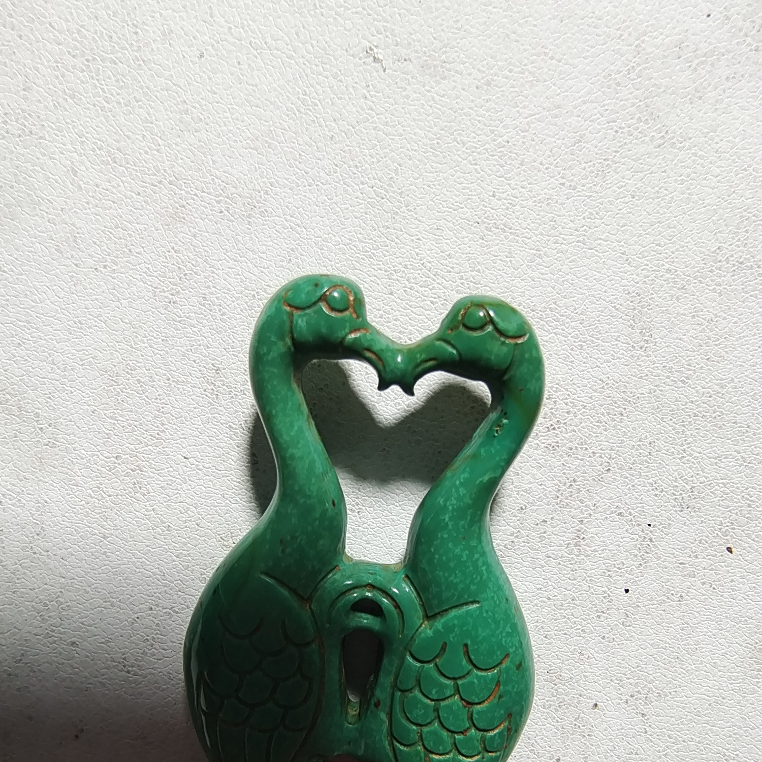 寿鹤绿色工艺品挂件
