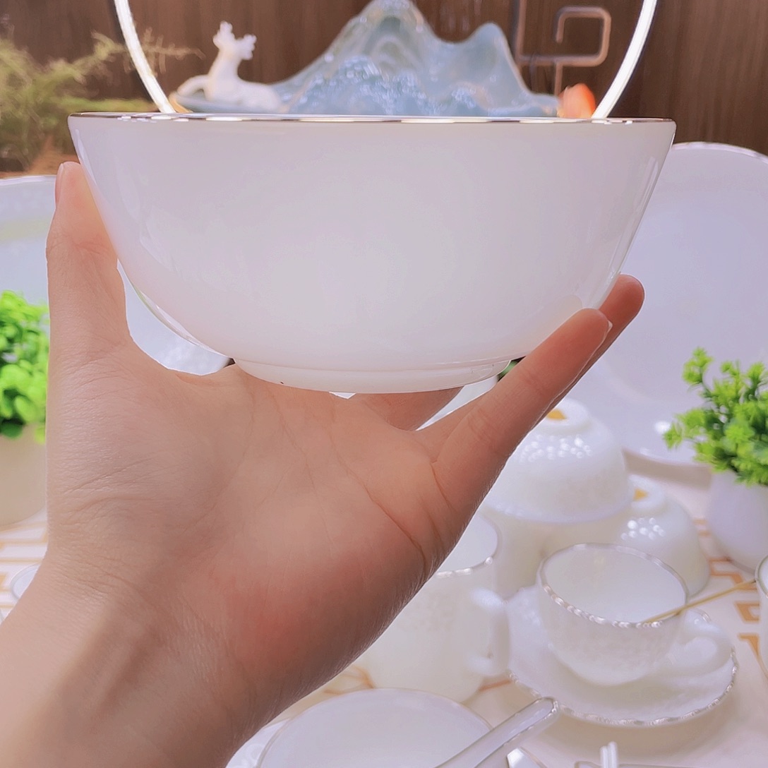 瓷纯白玉瓷单拍套组