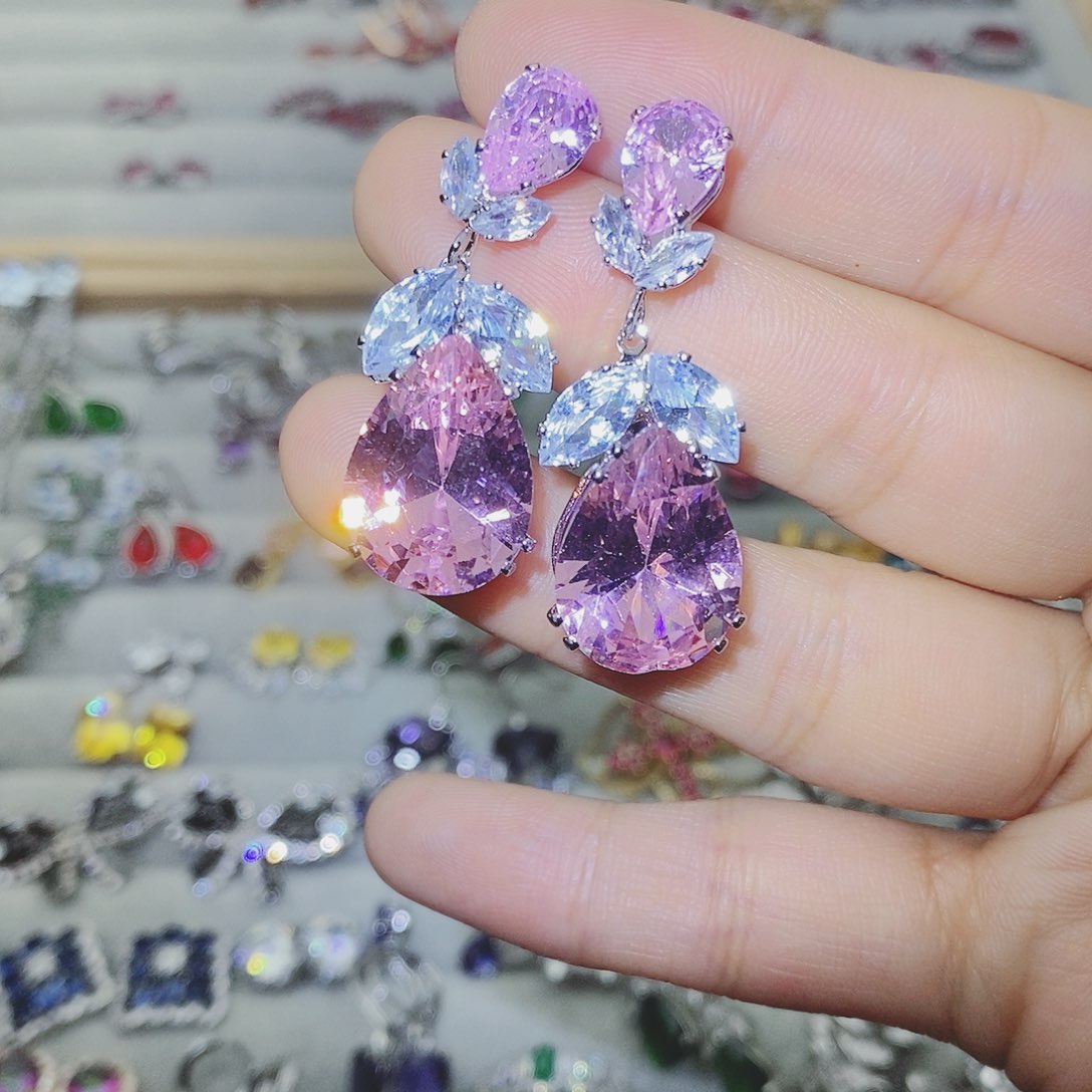 【闪购商品】托帕石耳饰银S925镶嵌