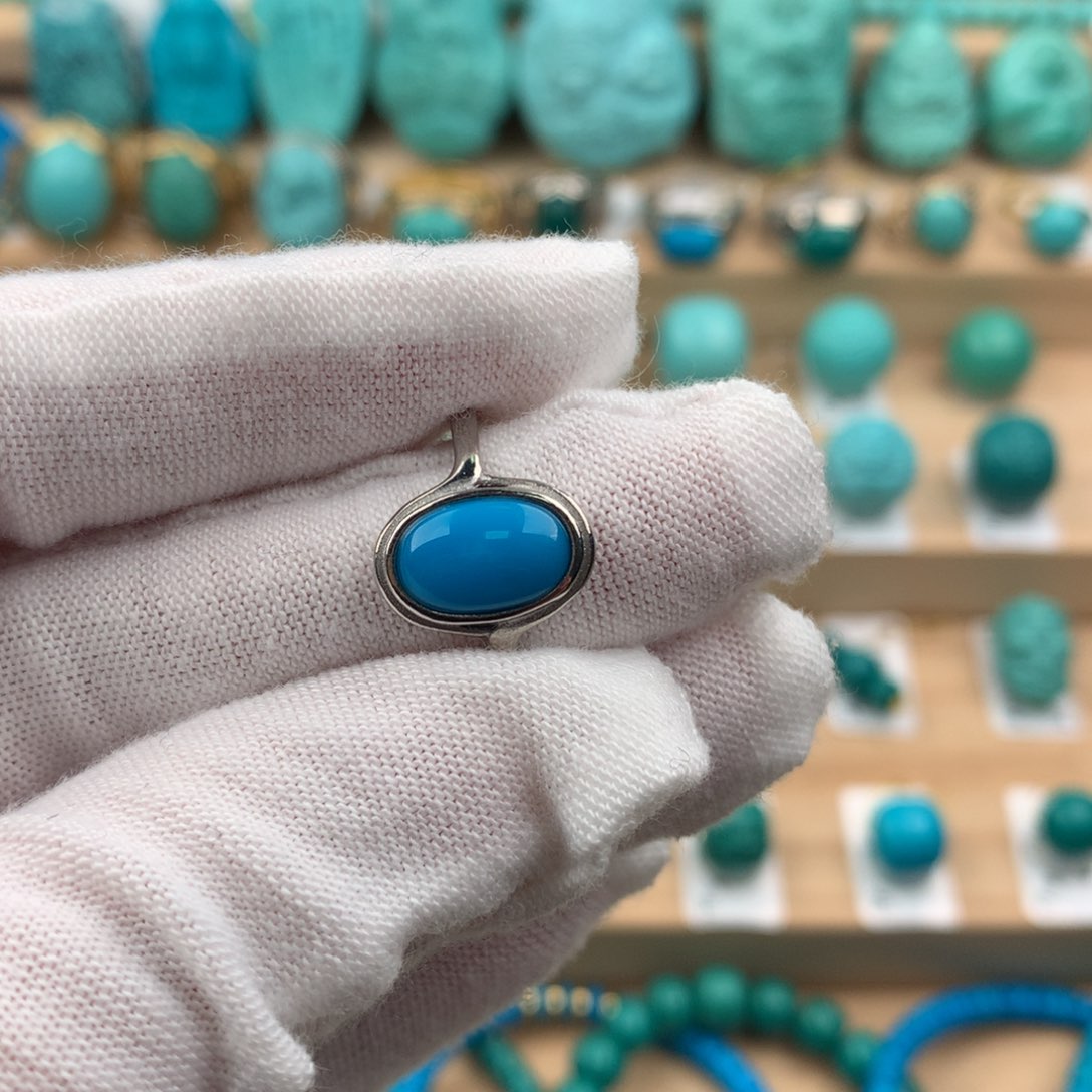 绿松石配饰银S925镶嵌