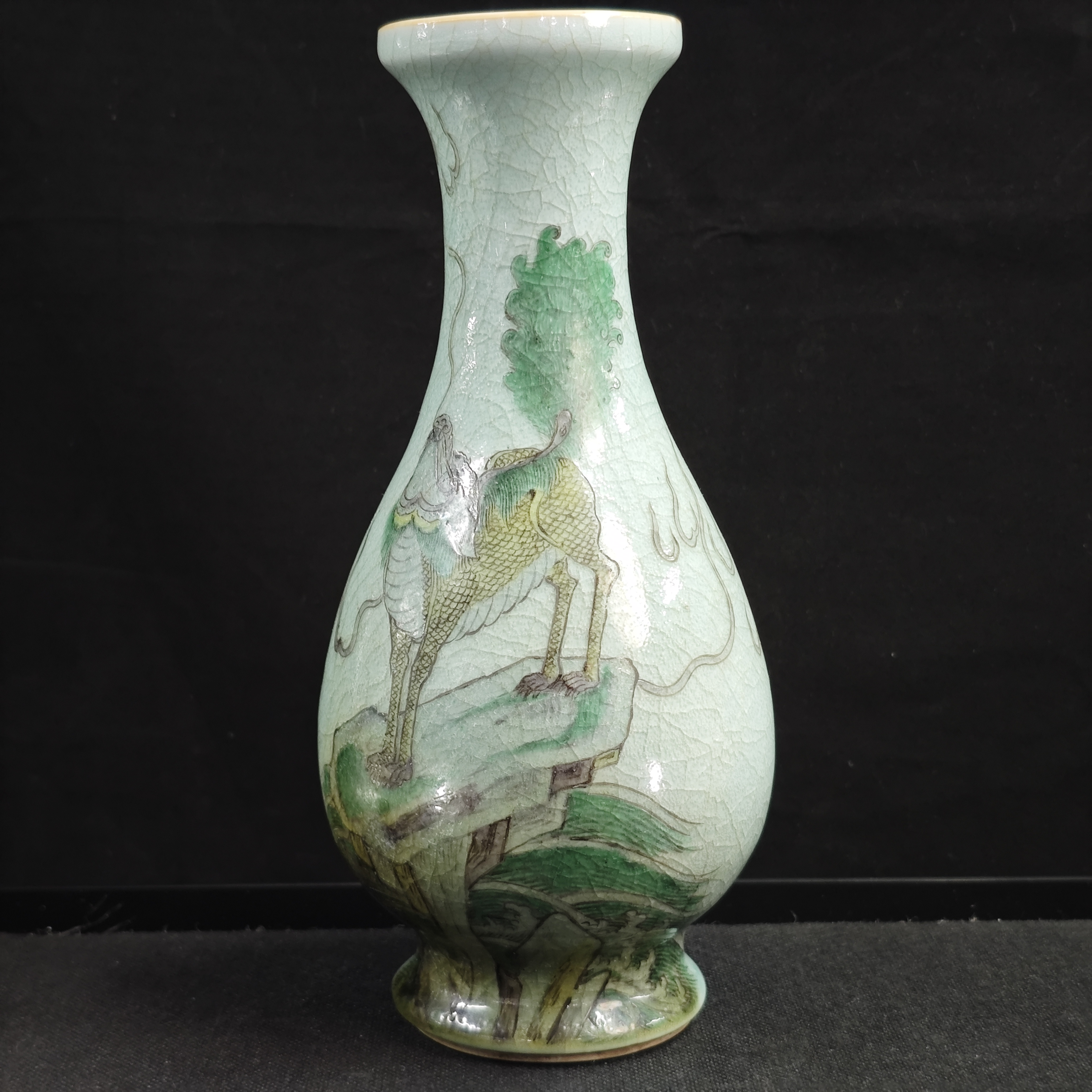 晚清 冰裂纹盘口尊瓷器NPH-0023