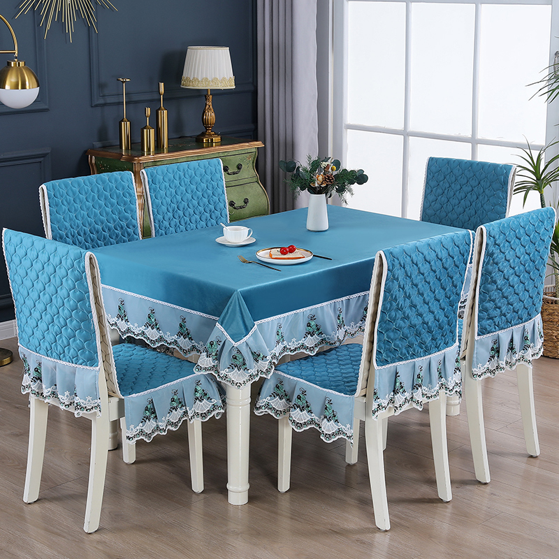 中式加厚加绒餐桌椅套实木椅子套罩餐桌布餐椅套茶几罩