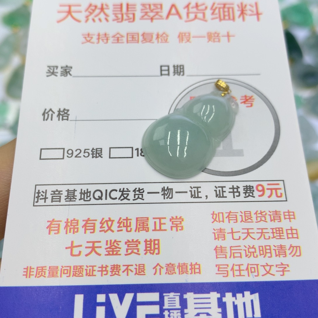 翡翠颈饰18K金镶嵌翡翠