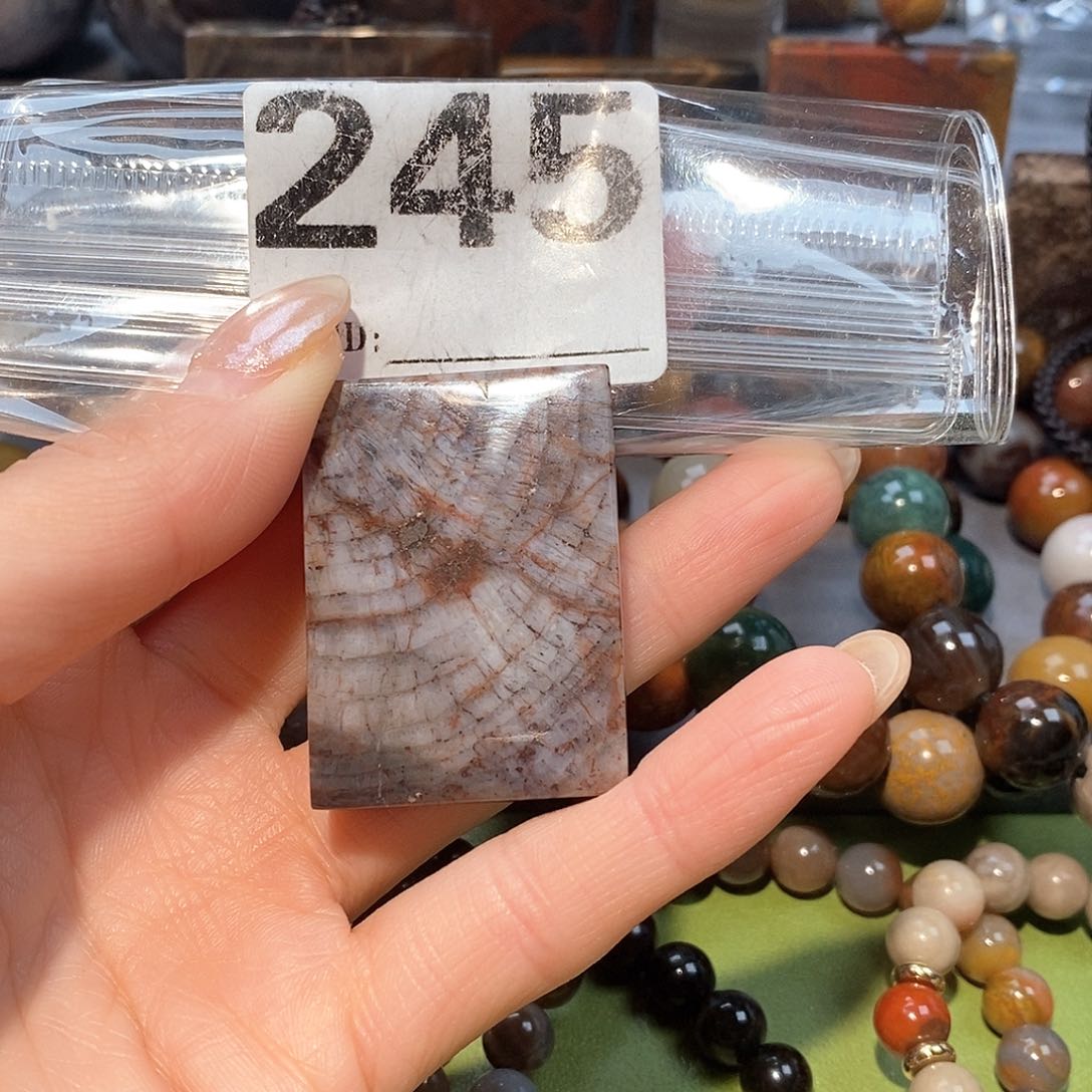 未镶嵌天然北票硅化玉吊坠硅化玉
