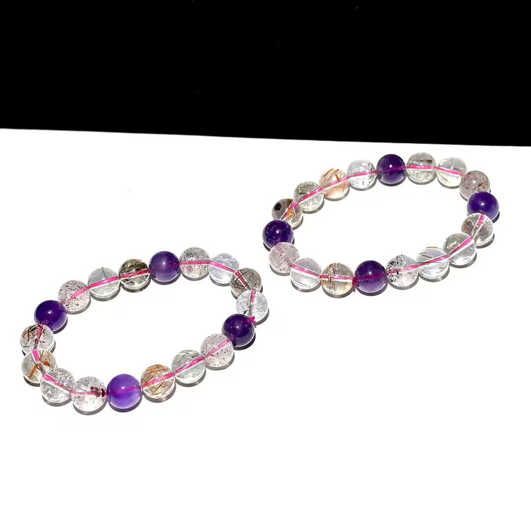 【DL】超七水晶手串-约11mm（多样性发其一）