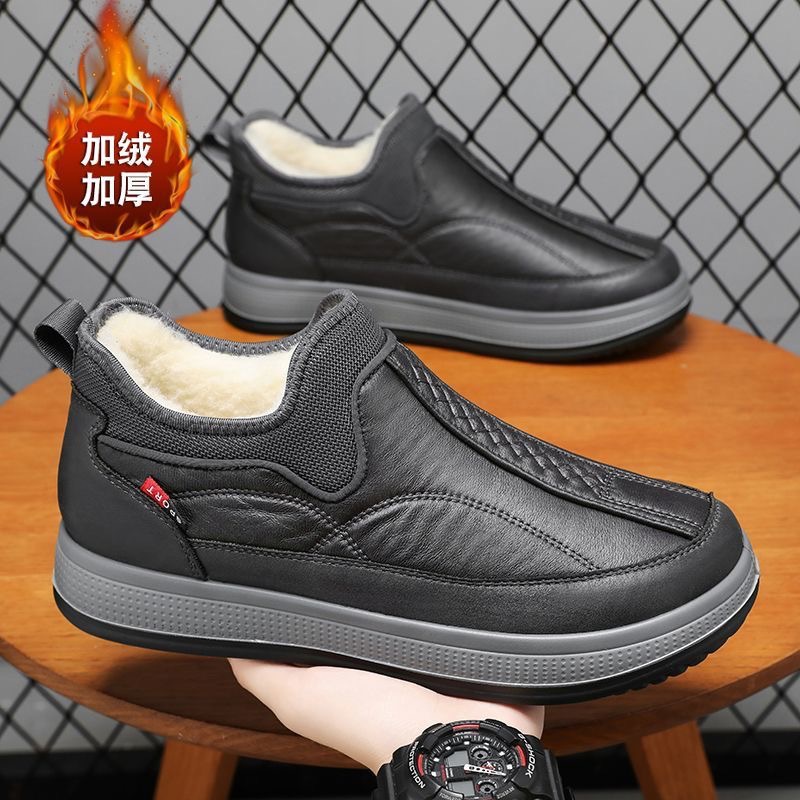 新款棉鞋冬季老北京棉鞋男加绒加厚防滑保暖男鞋软底一脚冬季男鞋