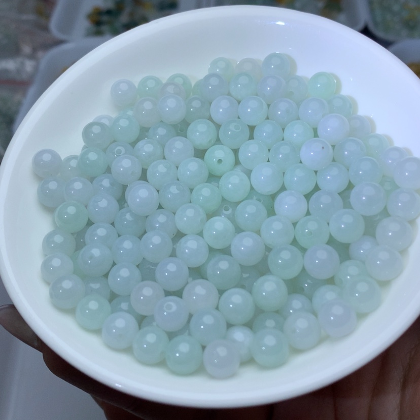 【闪购商品】翡翠手链未镶嵌卡7冰珠子10颗