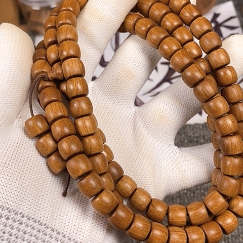 檀香木手串/手链老山檀香沙皮老料8/9/108直切沉水