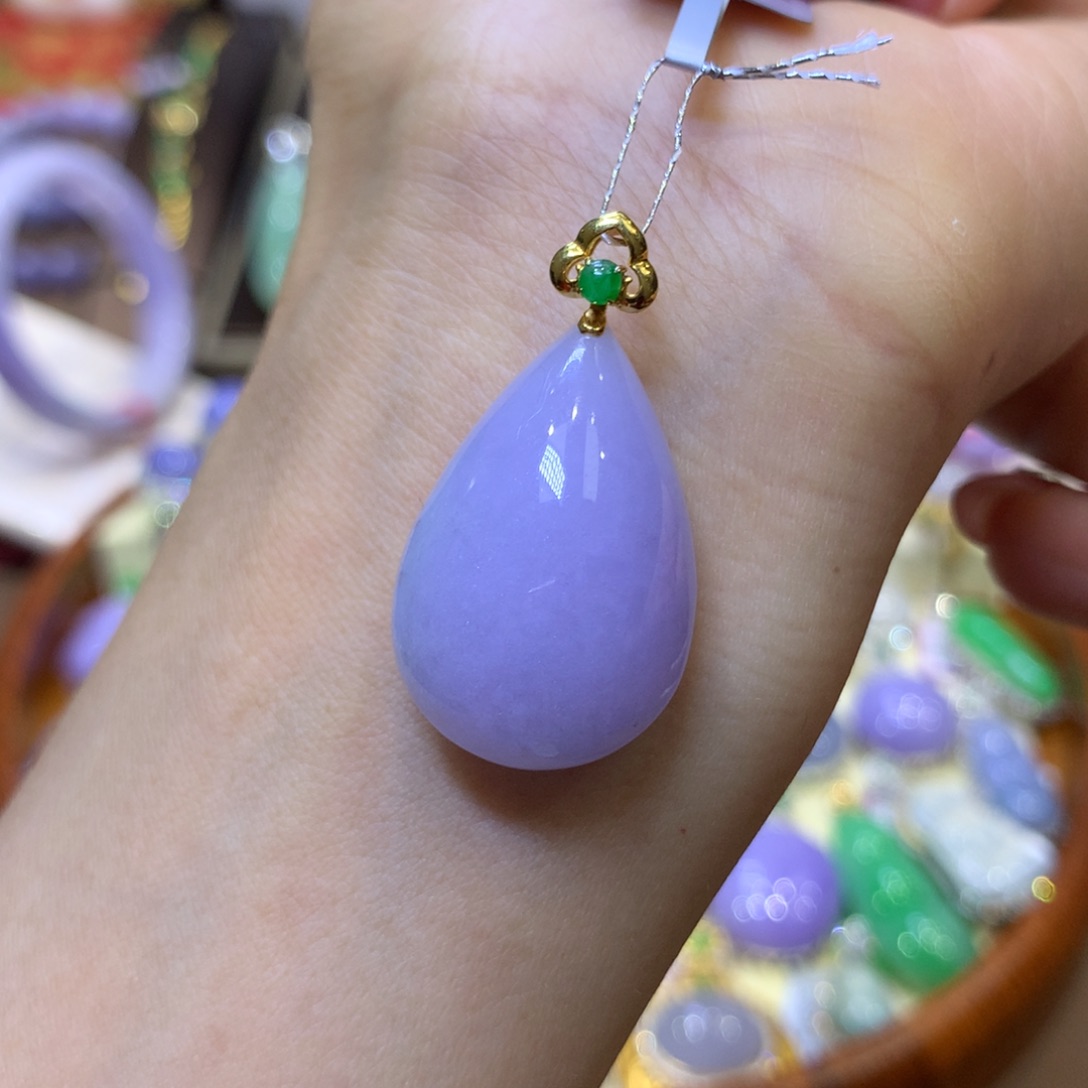 【闪购商品】翡翠18K金镶嵌颈饰翡翠