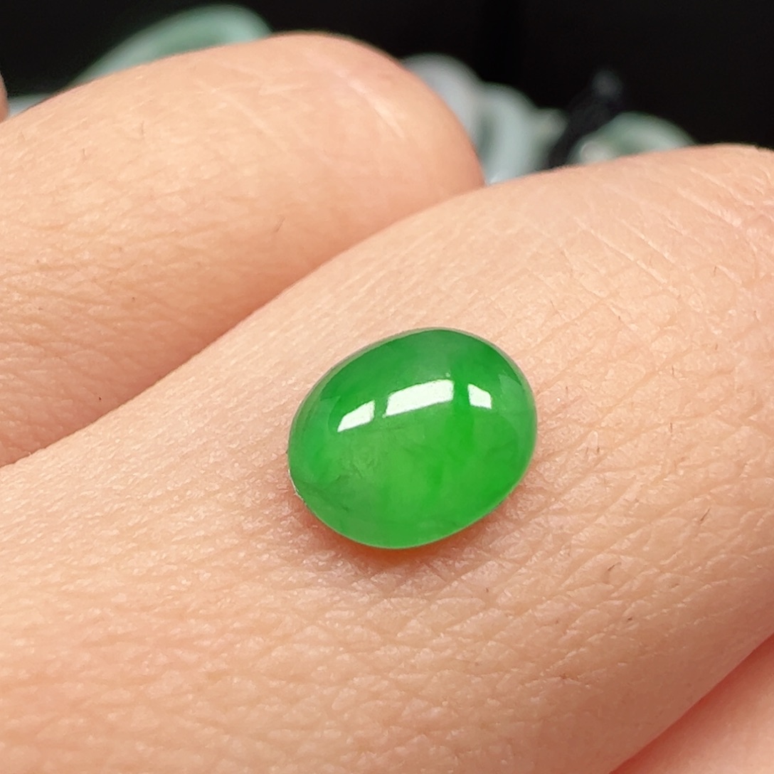 未镶嵌翡翠耳饰蛋面