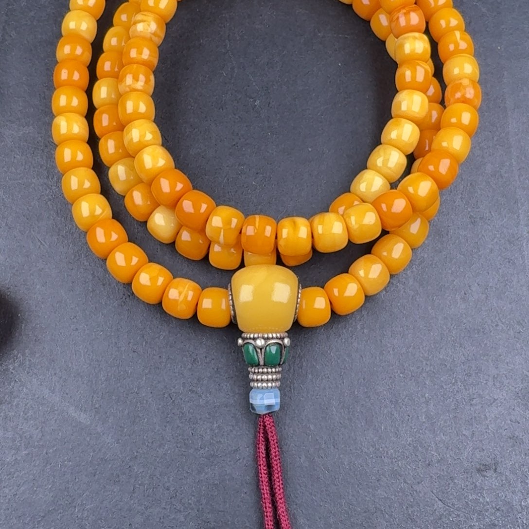 爱***哥蜜蜡未镶嵌手链多圈手串