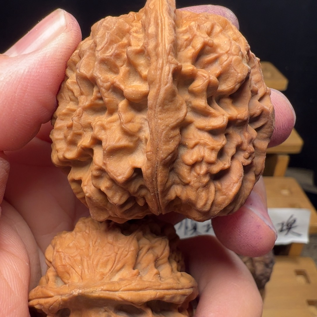 文玩核桃吊坠高桩龙纹蟾45mm