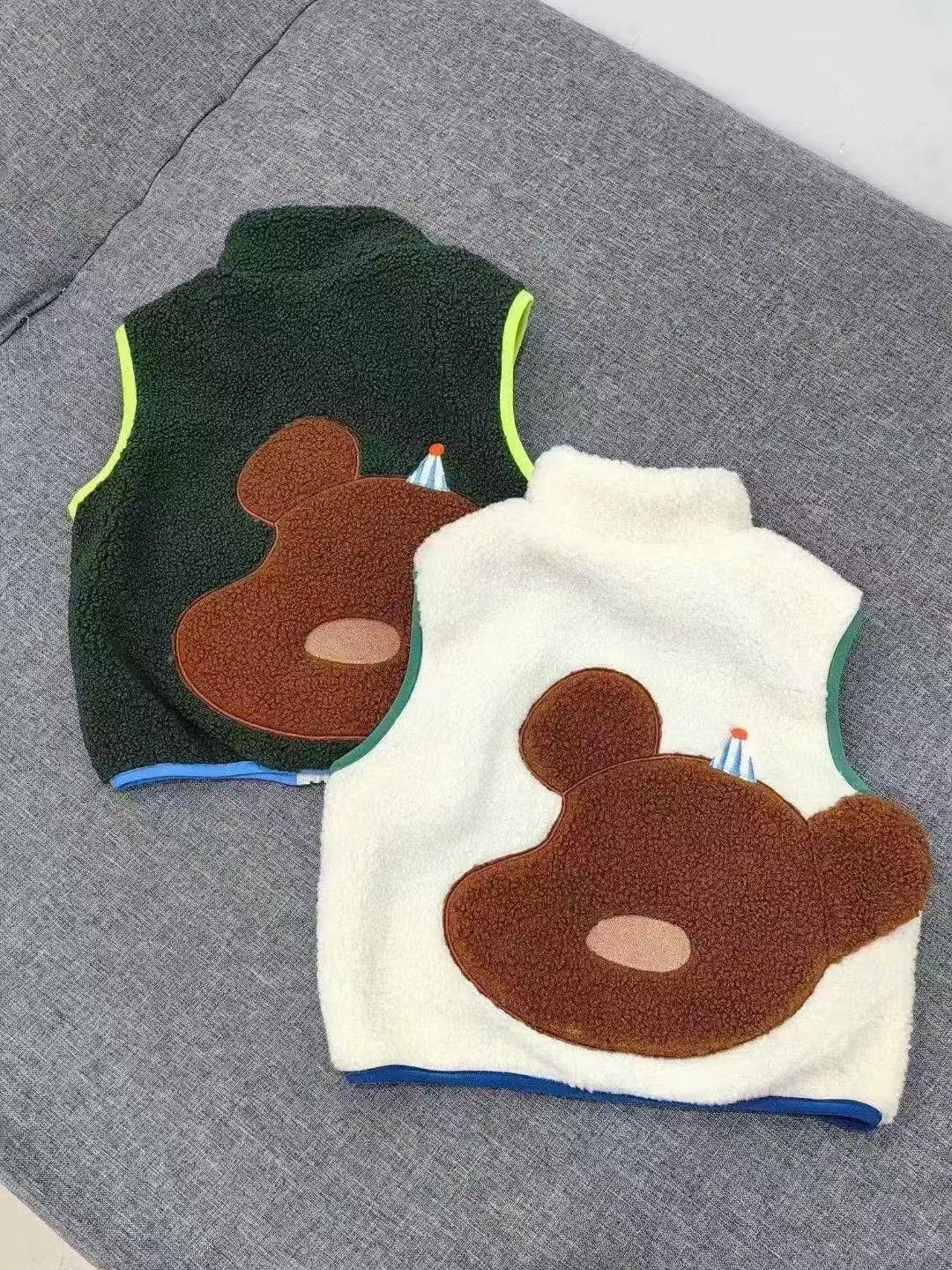 保暖舒适棉马甲童装儿童棉服冬装新款马la丁同款男童女童小童趣味